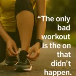 Person tying running shoes with quote overlay about fighting mental health challenges through fitness